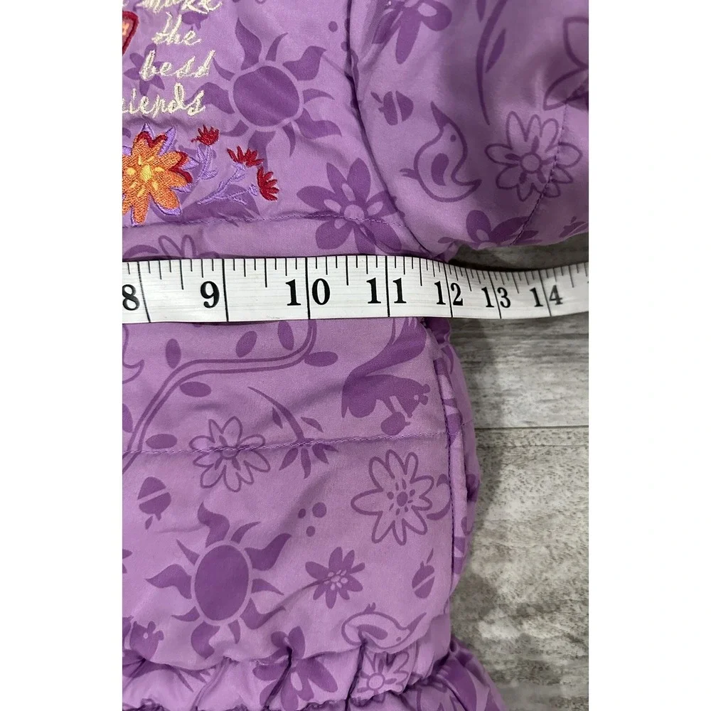 Disney Girls Kids Rapunzel Tangled Puffer Jacket Size 2 Great Condition